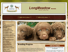Tablet Screenshot of longmeadowkennels.com